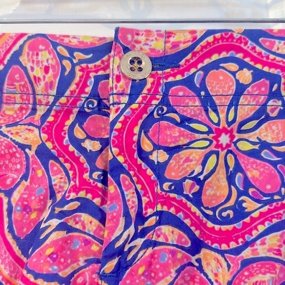 Women’s Lilly Pulitzer Kerri Chino Pink & Blue Shorts Size 14 - Picture 3 of 7